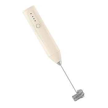 【中古】【未使用】ハンドコーヒー泡立ち - 軽量ハンドヘルド電気ミキサー、ポータブル充電式泡ワンド|長持 電可能な泡立てラッテカプチーノ抹茶ホットチョコ ちす 5,169円