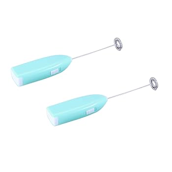 【中古】【未使用】Mikinona 2個 ティーミキサー ミキサー電気 手持ちの卵 ミルク泡立て器 ハンドミキサー Blue
