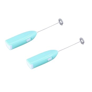 【中古】【未使用】TIDTALEO 2個 ティーミキサー 台所 手持ちの卵 ハンドミキサー ミルク泡立て器 Blue
