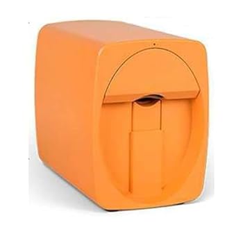 【中古】デジタルモバイルネイルアートプリンター、ポータブルネイルペイントマシン、かっこ良い電話機抑えつける ネイルスタジオ用（オレンジ色）