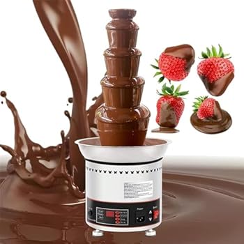 【中古】5段チョコレートファウンテン、大型チョコレートウォーターフォールマシン、ステンレススチールフォンデュタワー、パーティーウェディング用