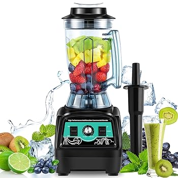 【中古】【未当て嵌める】Huanyu 2800W ブレンダー 3.9L 御勤め用ミキサー 大静電容量 高速道路回転させる 一台多役 氷も砕ける 果物/蔬菜清涼飲料水/離乳食/豆乳/スムージー ジュースミキサ