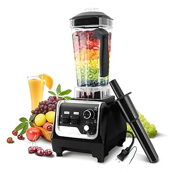 【中古】【未使用】BriSunshine ミキサー 大容量 業務用 2L タイマー機能付 多機能 ブレンダー ジューサー ６枚刃 1400Wハイパワー 26000r/min高速回転 氷も砕ける｜AJIMURA-SHOP