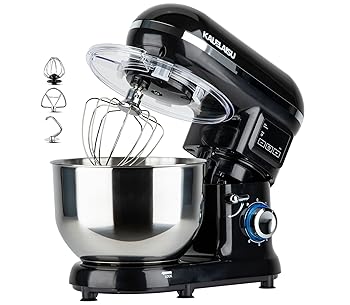 【中古】スタンドミキサー 5.5L大容量ボウル 7段階変速 99分タイマー機能 低騒音 パンこねき機 3種アタッチメント 業務用スタンドミキサー 卓上型ミキサ