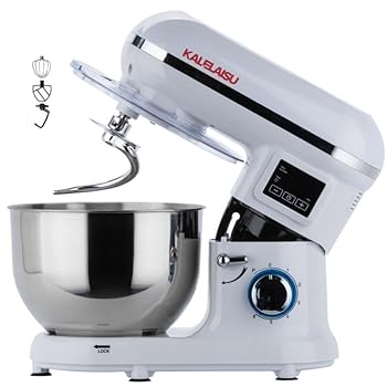 【中古】スタンドミキサー 5.5L大容量ボウル 7段階変速 99分タイマー機能 低騒音 3種アタッチメント 業務用スタンドミキサー 卓上型ミキサー キッチンエ