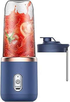 【中古】【未使用】ミニジューサー ミキサー usb充電ジューサーカップ 蓋付き 400ML 大容量 6枚刃 コードレス ブレンダー スムージー フルーツジュース 氷も砕ける
