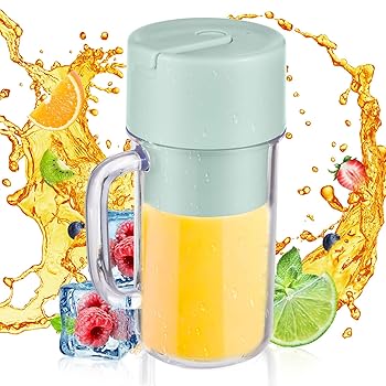 【中古】Hosioe シェイクやスムージー用ポータブルブレンダー 340ml ミニブレンダー ハンドル付き 6枚刃 防水 USB Type-C 充電式パーソナルブレンダー 家