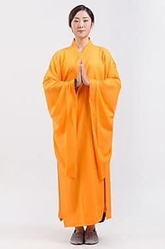 【中古】大人のための高さの仏教ローブ仏教僧侶ローブ海清瞑想ドレスロングガウンユニセックス大人 (Color : YELLOW, Size : NO42 Height 175cm) (Yellow