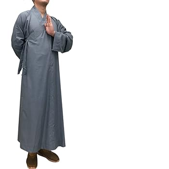 【中古】少林寺僧侶ドレス瞑想海清ローブカンフースーツメンズコスチューム、夏の仏教少林寺僧侶ローブコットンロングローブ (Color : Gray, Size : L) 16,023円