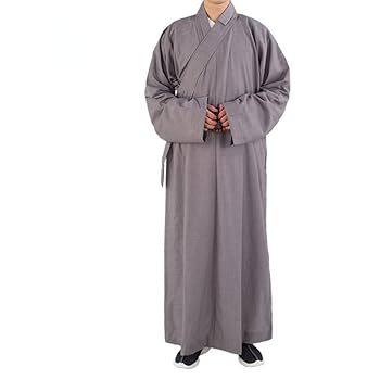 【中古】【未当て嵌める】言い慣わし的な中国服仏教円頂黒衣仏教服成年者成人男性の利得の長々しい衣装海清思いいれる化粧着
