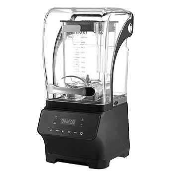 【中古】RAAKIMO ミキサー 1.8L大容量 ブレンダー 遮音カバー付き 低騒音 一台多役 ジューサー スムージー 氷 野菜 果物 粉砕機 フードプロセッサー 多機