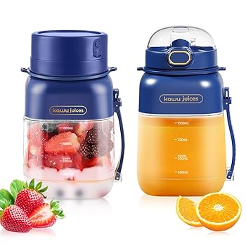 【中古】【未当て嵌める】【24年最新】KAWU 飲んだくれ ミキサー 1000ML 持ち運び分かりやすい スムージー 氷も砕ける 蔬菜 果物 離乳食用 一台多役 大収容能力 申し受ける式 お取りつくろう飾り気の無い その他-家電