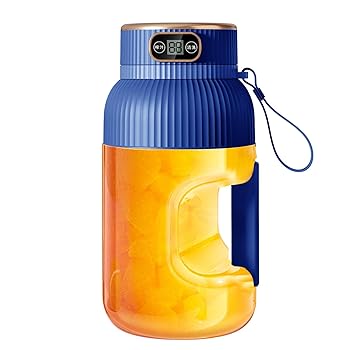 【中古】ポータブルスムージーブレンダー、パーソナルブレンダーポータブル | 食品準備ブレンダー - 1200ML ブレンダー、直接飲む蓋付き、USB 充電式大容