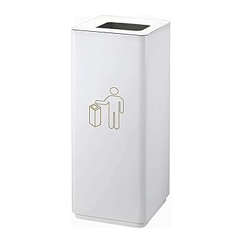 【中古】【未当て嵌める】き紙くずかご 大電気容量の室外紙くずかご スチール写真製紙くずかご 買い出しショッピングセンターや運動場の紙くずかごに至適な御役目用紙くずかご アウトドアと介護ホーム(White)