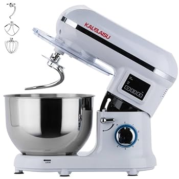 【中古】スタンドミキサー 卓上ミキサー 5.5L大容量 99分タイマー機能 パン用ミキサー 7段階速度調節 3種類アタッチメント 一台三役 「混ぜる」「練る」｜AJIMURA-SHOP
