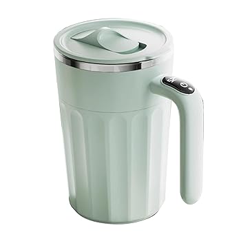 【中古】【未使用】「316ステンレス＆電動磁気攪拌」 MACOLAUDER USB攪拌カップ 蓋付き 450ml 電動撹拌カップ 自動かき混ぜカップ ジュース/ココア/ミルクティー/コ