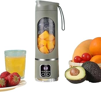 【中古】【未使用】ミキサー ジューサー 野菜 果物 ジュース 離乳食用 栄養補充 氷 一台多役 持ち運び 磁気誘導型安全機能 USB充電式 USB出力 アウトドア 旅行 出張