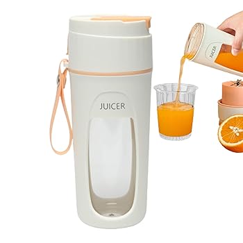 【中古】【未使用】Mivpzisk フレッシュジュースミニ高速ポータブルブレンダー | スムージー用 340ml パーソナルサイズブレンダー - USB充電式ミニフルーツジュース