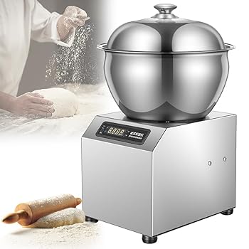 【中古】業務用生地混練機1800W、8Kg電気ステンレス鋼パンミキサー、LEDディスプレイ、30分タイマー付きプロフェッショナル生地ミキサー、ファミリーレス|AJIMURA-SHOP