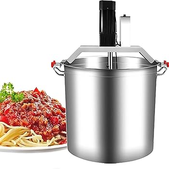 【中古】40L 業務用自動スタンドフードミキサー、鍋調味料底スープソーススターラーフライパン、360°均一に撹拌、ステンレス製スタッフィングメーカー