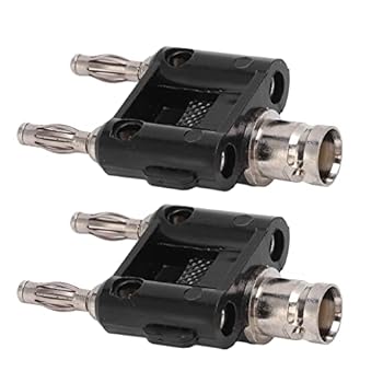 【中古】【未使用】2個セット J.20022 4mm バナナプラグコネクター BNCメス ダブルローバナナコネクター 高い電気伝導性と安定したパフォーマンスを最大限に発揮す