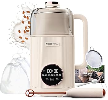 【中古】NOBLE VISTA 8 in 1 ナッツミルクメーカーマシン ミルクスターラー 35オンス 自動豆乳メーカー 自家製植物ベースの牛乳 アーモンドミルク オーツ