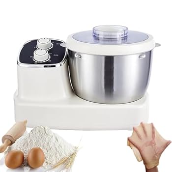 【中古】家庭用生地ミキサー、5L自動生地混練機、スペアブレード付き、温度発酵、調整可能なノブ時間、15分間の高速混練、家庭用キッチンベーカリーレス