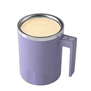 【中古】【未使用】ミキサーコーヒーカップ、自動攪拌カップ,ミルクコーヒー用の電動自動混合ツール - ポータブルトラベル攪拌ツール、オフィス用のドリンクブレン