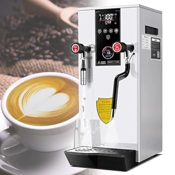 【中古】2500W 業務用ミルク泡立て機 泡立て器 コーヒーショップ、ドリンクショップ、デザートショップ用 12L 沸騰水機 2 つの LCD 温度ディスプレイ付き