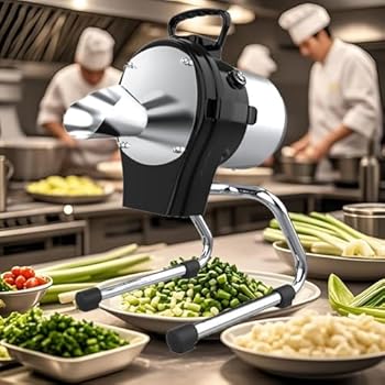 【中古】【未当て嵌める】電動草片クリーヴァ、110W御役目用草片裁断師、1～5粍の厚さ合わせる能力のある、6000RPM労働者階級遣りかたの食料雑貨類スライサー、玉葱、セロリ、パステル色の根の差しわたしの緑