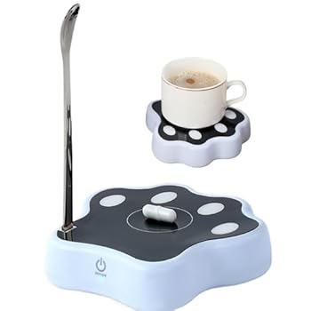 【中古】【未使用】コーヒーマグブレンダーベース、コーヒー用のカップブレンダー,電気充電式ミキシングカップベース | 屋外旅行用のスプーン付きキッチンガジェッ