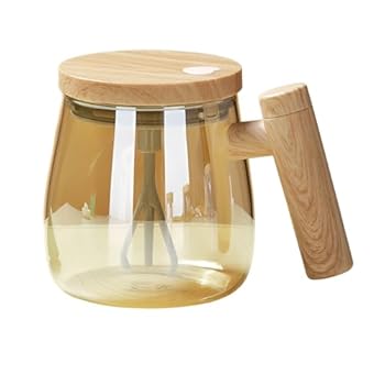 【中古】【未使用】自動ミキサーカップ 400ML ガラス製 マグネット 高速 自動撹拌マグ コーヒーカップ 大容量 電動多機能マグカップ シェーカーボトル コーヒーミキ