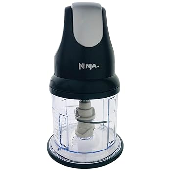 【中古】【未当て嵌める】Ninja Express Chopper NJ100 手動ボンネット中央処理装置 16薬局衡オンスどんぶり鉢 チョッピンググラインディングと交ぜあわせる用 万物の霊長科学技術腹積もり (薄墨色)