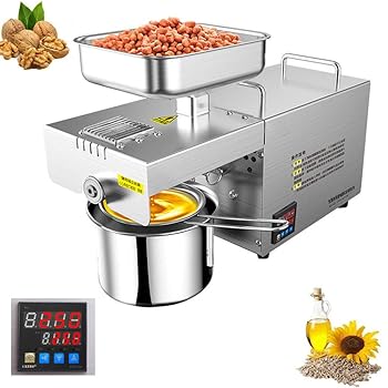 【中古】ステンレス鋼の熱く及び冷たいオイル出版物機械、 220V ホット＆コールド業務用オイルプレス機 抽出機 ココナッツ ヒマシ油 オリーブ ピーナッツ｜AJIMURA-SHOP