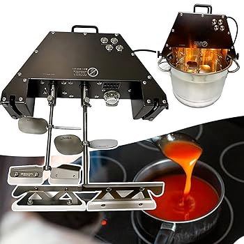【中古】【未当て嵌める】明かり食料雑貨類スターラーポット自動小銃ポットスターラースクレーピング底、ダブルパドル|助けること気違い|LED点火装置|最大限度電気容量10L、フルーツジャム/カスタード