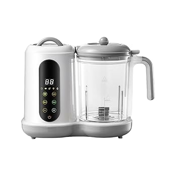 【中古】【未使用】Amecke多機能離乳食メーカー、統合された蒸しとかき混ぜのデザイン、コンパクトで便利、野菜、肉、果物のピューレを作るのに使用でき、シンプル
