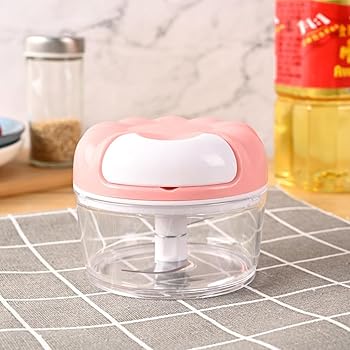 【中古】【未使用】Auyyhui ミニガーリックチョッパー、手動フードプロセッサーポータブル野菜チョッパーガーリックグラインダーシャーキッチン用ドローストリング