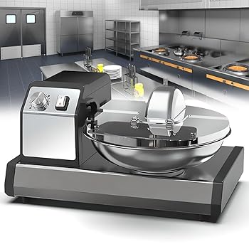 【中古】【未当て嵌める】多役立つこと商業主義灯し火蔬菜截断機、羶肉どんぶり鉢端っこ機 - 5.5L ステンレス鋼鋼クリーヴァ、1500 RPM 高能率、鍋、餃子、饅頭店用