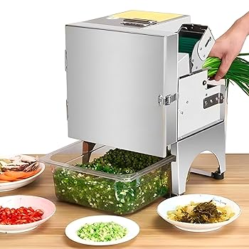 【中古】【未使用】業務用電動野菜ダイサー\u0026スライサー 多機能フードプロセッサー 1.3-35mm厚さ調整可能 200Kg/H お手入れ簡単 高耐久ステンレス製 家庭用 レストラ