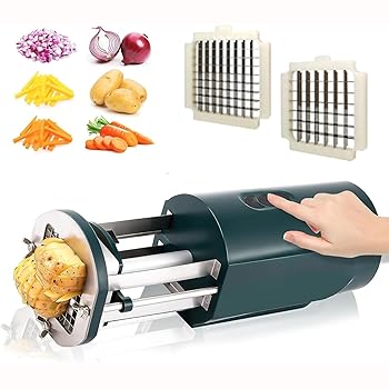 【中古】電動フライドポテトカッター、労働者階級遣りかたのお役目用フライドポテトカッターステンレススチール、1/2 \u0026 3/8inの刃付き添い人、蔬菜截断機、電動飛球