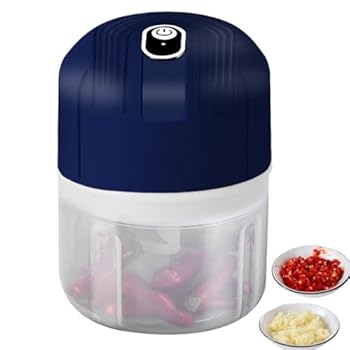 【中古】チョッパーフードプロセッサー、電動ガーリックチョッパー, 250ml 多機能フードプロセッサー, 304 ステンレスコードレスチョッパーフードプロセ
