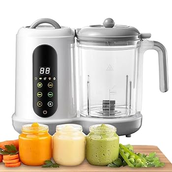 【中古】【未使用】スチーマー ピューレブレンダー 離乳食メーカー 50~400ML 4大機能 パーツ取り外し可能 ステンレス製 蒸しとかき混ぜ一体設計 大きな開口部でお手