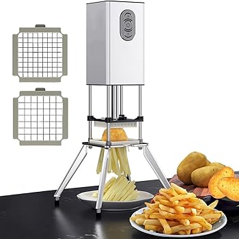【中古】【未当て嵌める】電動フライドポテトカッター、垂直方向ポテチ裁断師、1/2 \u0026 3/8inの刃付き添い人、労働者階級の商業主義および身寄り用フライドポテトカッター、ジャガタラ芋