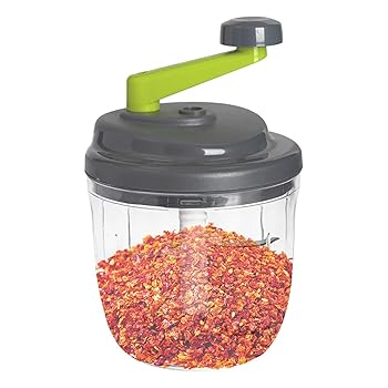 【中古】【未使用】オニオンチョッパーマニュアル - 手入れのある野菜のダイカー、ポータブルハンドプルストリングガーリックミンサー|多機能のフードチョッパー、