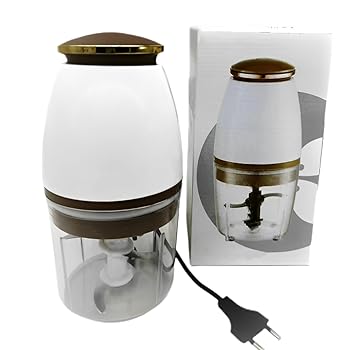 【中古】小さなフードプロセッサ、電気肉粉砕機,透明なミキサーグラインダー700ml大容量 - ホームクッキングキャンプ用のコンパクト多機能野菜チョッパー