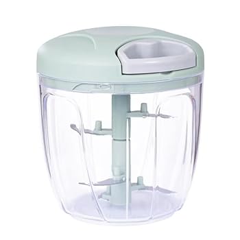 【中古】【未使用】強化版 2.5倍 みじん切り器・チョッパー 900ml (グリーン) フードチョッパー野菜 チョッパー 肉 チョッパー 水洗い可能