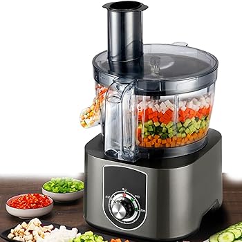 【中古】電動蔬菜ダイサーチョッパー、御勤め用ボンネット中央処理装置、専門的蔬菜シュレッダー、多役立つこと、600W自動小銃カッターフードプロセッサーフ
