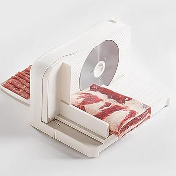 【中古】【未使用】TT-YEB(売店) 小さな電気牛肉とマトン肉のスライサー、家庭用150W冷凍肉スライサー、ステンレススチールカッター、厚さ1?15mm調整可能、折りた
