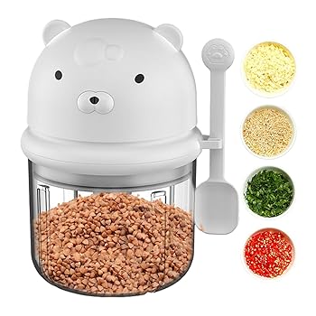 【中古】【未使用】Baclety 電動ニンニクチョッパー,ミニニンニクミンサー | 多機能キッチンツール 食材カット スライス 粉砕 コンテナ 持ち運び簡単 家庭用調理器