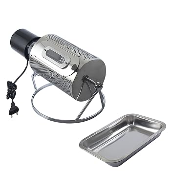 【中古】【未使用】家庭用コーヒー焙煎機電気ドラム式回転コーヒー豆焙煎機コーヒー、紅茶、穀物を焼くためのステンレス鋼コーヒー焙煎機